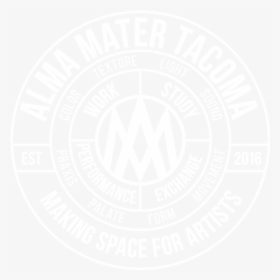 Alma Mater Logo Full White - Circle, HD Png Download, Free Download