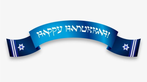 Happy Hanukkah Blue Banner - Graphic Design, HD Png Download, Free Download