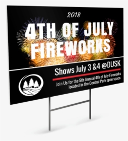 4th Of July Fireworks Yard Sign Template Preview - Banner, HD Png Download, Free Download