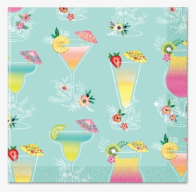 Napkin Clipart Folded Napkin - Tropical Drink Pattern, HD Png Download, Free Download