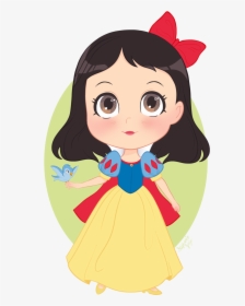 Clipart Face Snow White - Cute Snow White Drawing, HD Png Download, Free Download