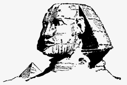 Human Behavior,head,art - Giza Sphinx Black And White, HD Png Download, Free Download