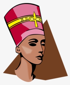 Vector Illustration Of Ancient Egypt Nefertiti Bust - Nefertiti Vector Png, Transparent Png, Free Download