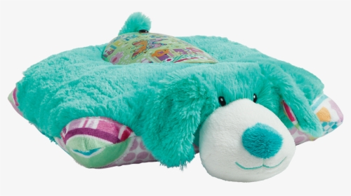 Colorful Teal Puppy Sleeptime Lite Unfolded - Stuffed Toy, HD Png Download, Free Download