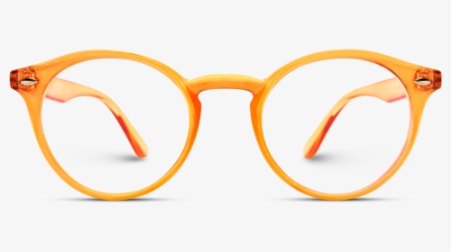 Round Clear Orange Prescription Glasses, Transparent - Glasses Round Frame Orange, HD Png Download, Free Download