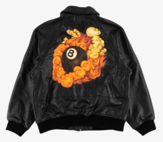 Supreme Schott 8-ball Leather Varsity "fw 19 Martin - Hoodie, HD Png Download, Free Download
