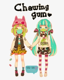 Girlfriend Cute Kawaii Pastel - Miku Et Gumi Vocaloid, HD Png Download, Free Download