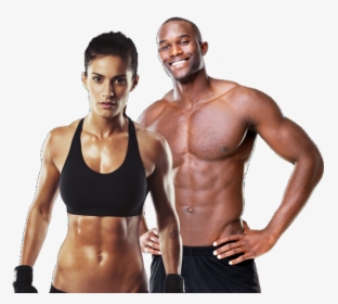 Fitness Couple Png - Fitness Woman And Man, Transparent Png