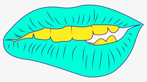 Bite, Lips, Teeth, Sexual, Sexy, Mouth - Illustration, HD Png Download, Free Download