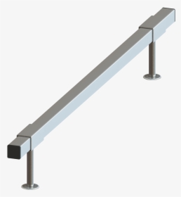 Cartstop Stainless Steel Square Rail - Handrail, HD Png Download, Free Download