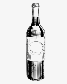 Wine - Weinflasche Zeichnung, HD Png Download, Free Download