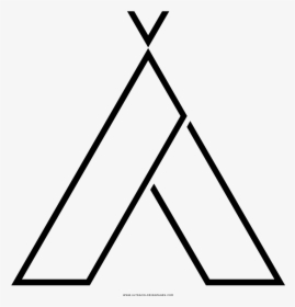 Tipi Coloring Page - Line Art, HD Png Download, Free Download