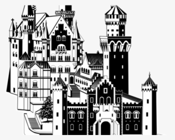 Neuschwanstein Castle Drawing, HD Png Download, Free Download