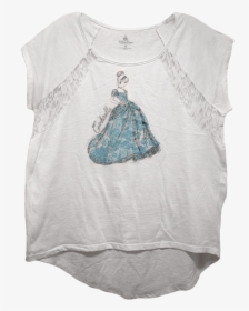 A White Shirt With A Stylized Look Of Cinderella - Pattern, HD Png Download, Free Download