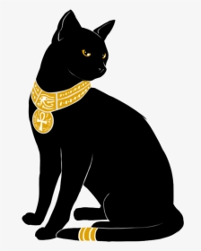 Persian Cat Clipart Egyptian Cat - Egyptian Black Cat, HD Png Download, Free Download