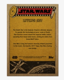 Topps Star War Living Set Card - Topps Vintage Star Wars Cards, HD Png Download, Free Download