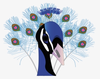 Plant,flower,art - Peacock Head Clipart, HD Png Download, Free Download