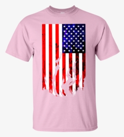 American Flag Ripped Gildan Ultra Cotton T-shirt - American Flag, HD Png Download, Free Download