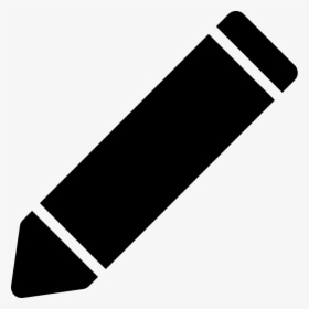 Pencil In Diagonal Position Black Symbol For Interface - Drawing Icon Transparent Background, HD Png Download, Free Download