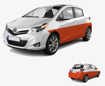 Half Passenger Graphic Car Wrap - Toyota Yaris, HD Png Download, Free Download
