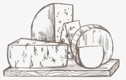Transparent Cheese Plate Png - Cheese Drawing Png, Png Download, Free Download