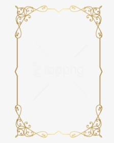 Decorative Frame Png - Gold Border Frame Png, Transparent Png, Free Download
