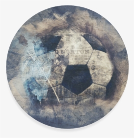 Abstract Blue Grunge Soccer Round Coaster - Soccer Abstract Art, HD Png Download, Free Download
