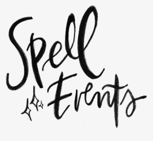Spell Events Vertical Bw - Spell Calligraphy, HD Png Download, Free Download