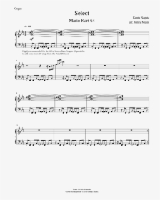 Select Mario Kart 64 Organ Cover Sheet Music For Organ - Colours Of The Wind Flute, HD Png Download, Free Download