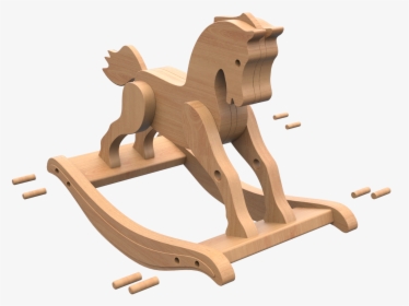 Antique 1890 Rocking Horse Wood Toy Plans - Plywood, HD Png Download, Free Download
