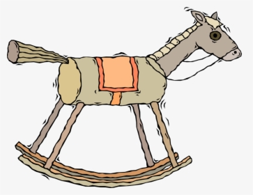 Vector Illustration Of Wooden Rocking Horse Child"s, HD Png Download, Free Download