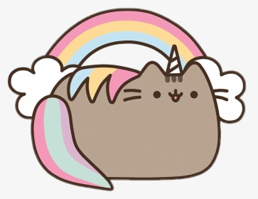 Drawn Unicorn Pusheen - Rainbow Pusheen The Cat, HD Png Download, Free Download