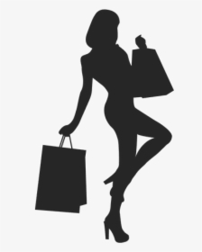 Apple Cinema - Shopping Girl Silhouette Png, Transparent Png, Free Download