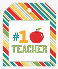 #1 Teacher Tag Print & Cut File - No 1 Teacher Tags, HD Png Download, Free Download