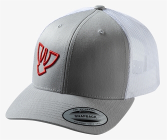 Šedá/bílá Červená Výšivka - Baseball Cap, HD Png Download, Free Download