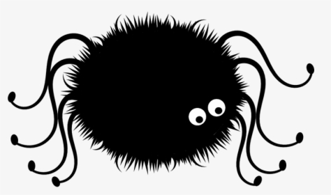 Fuzzy Spider - Cute Spider Halloween Clipart, HD Png Download, Free Download