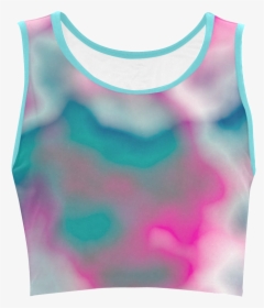 Tuquoise And Pink Clouds Women"s Crop Top - Active Tank, HD Png Download, Free Download