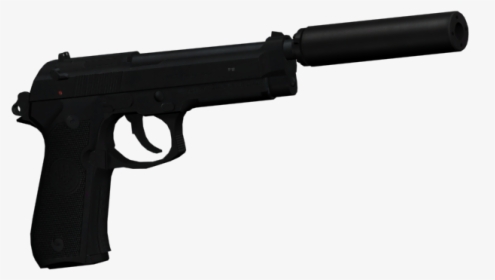 Silenced Pistol Png - Silenced Pistol Silhouette Png, Transparent Png, Free Download