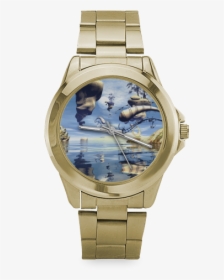Fantasy World With Flying Rocks Over The Sea Custom - Watch, HD Png Download, Free Download