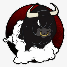 Black Charging Cartoon Bull, HD Png Download, Free Download