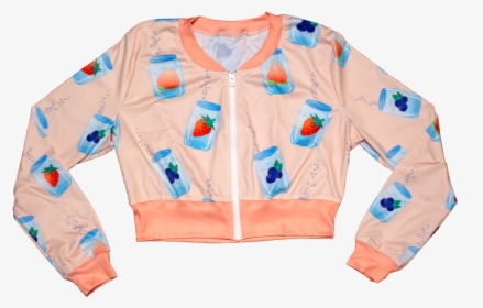 Fizzy Cropped Bomber Jacket In Peach, HD Png Download, Free Download