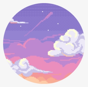 #pixel #aesthetic #vaporwave #tumblr #clouds #sunset - Free Pixel Background, HD Png Download, Free Download