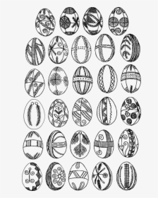 Easter Eggs, Eggs, Easter, Fancy, Embroidery, Outline - Fantasie Uova Di Pasqua, HD Png Download, Free Download
