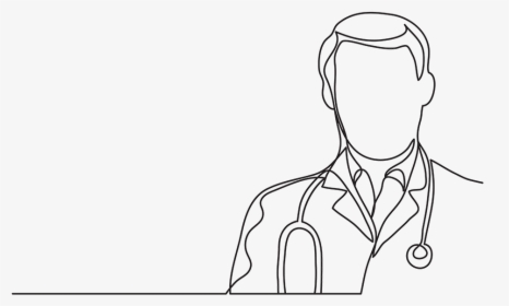 Line Drawing Of Doctor - Sketch, HD Png Download, Free Download