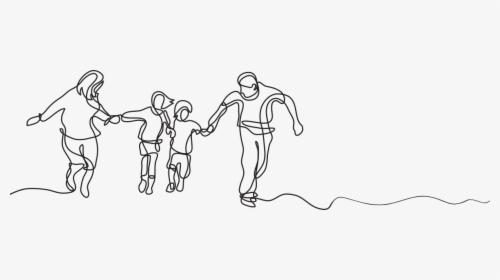 Line Art Family Drawing, HD Png Download, Free Download