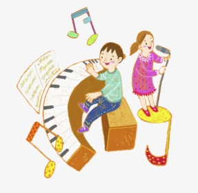 Drawing Bath Kids - Kid Music Clipart, HD Png Download, Free Download