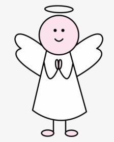 Angel Drawing For Kids Very Easy , Transparent Cartoons - Cartoon Easy Simple Clipart Angel, HD Png Download, Free Download