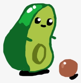 #avocado #cute #green #art #aww #freetoedit Clipart - Clipart Cute Avocado, HD Png Download, Free Download