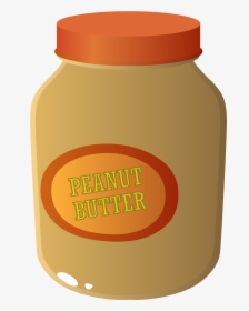 Container Clipart Big Jar - Cartoon Peanut Butter Jar, HD Png Download, Free Download