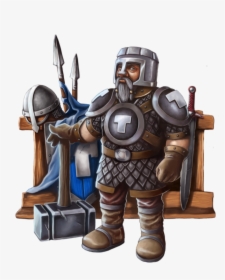 Knight Dwarf Warrior Art - Cuirass, HD Png Download, Free Download